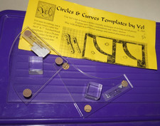 2001, Vel, 3-1/2" Circles  Curves Templates with Instructions