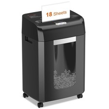 Bonsaii C185-J Paper Shredder, 18-Sheet Cross Cut, 60-Min Continuous Run, P-4