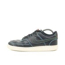 Nike Damen Court Vision Low Schuh Schwarz Leder Niedrig Bequem Sneaker EU 40