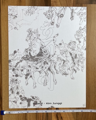 Stampa SuperM Tiger Inside Shinee Taemin 8,5 x 11" artista Kim Jung Gi foto arte - Foto 3 di 4