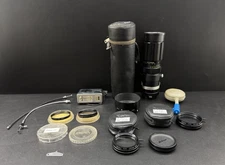 Lot of 12 Vintage Camera Lenses & Accessories Soligor/Vivitar/Kako