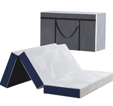 Folding Mattress 15cm Double with Portable Pillow and Storage Bag Memory Foam