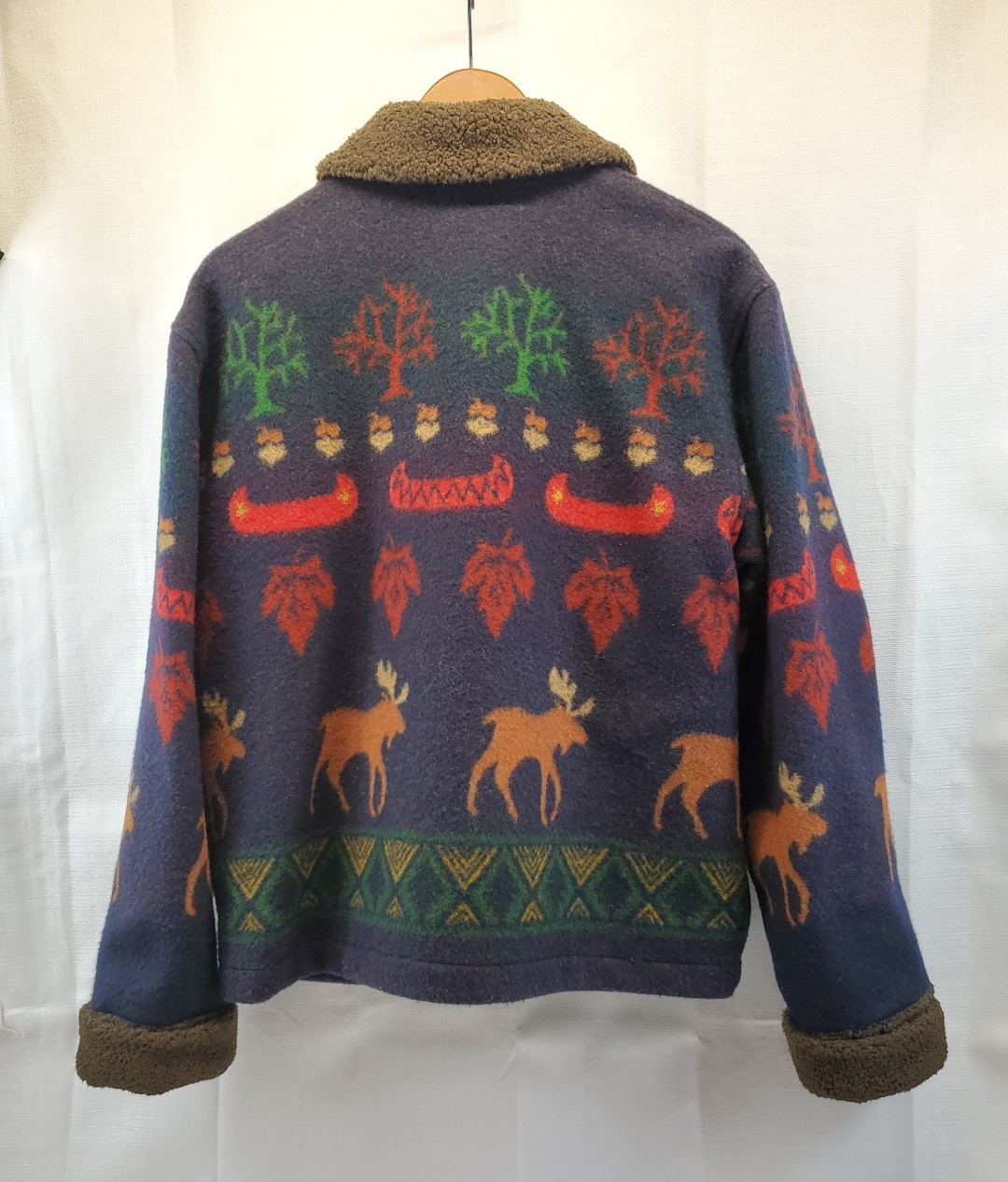 VTG Pendleton Wool Moose Canoe Leaf Northwoods Ca… - image 15