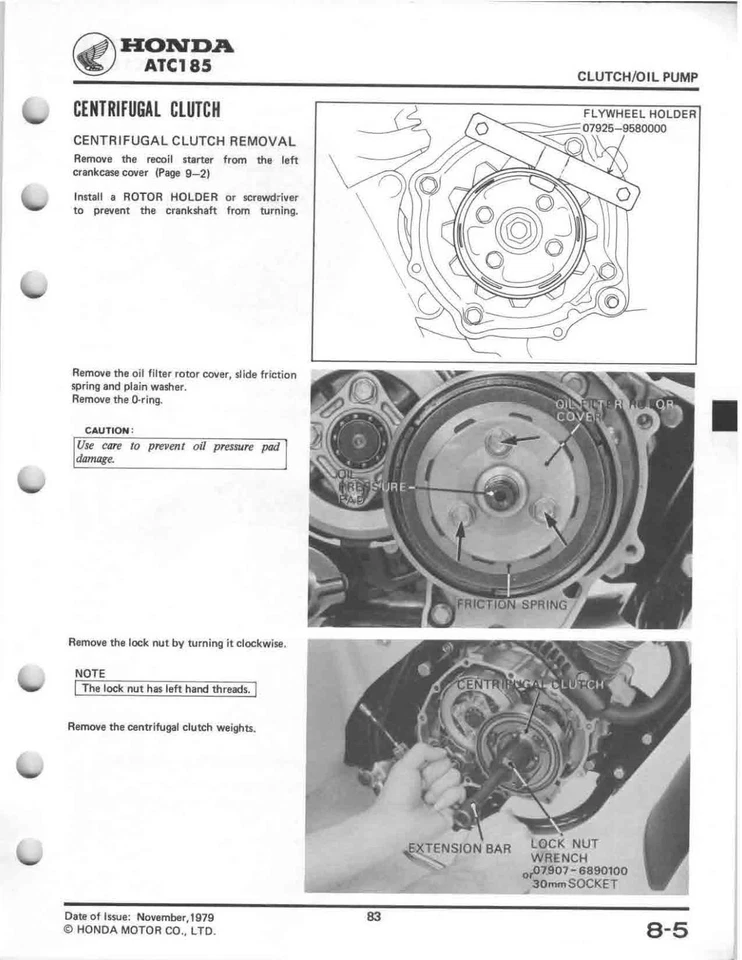 1980-1983 Honda ATC185 ATC185S ATC200 Service Shop Repair Printed Paper Manual - Изображение 4 из 4