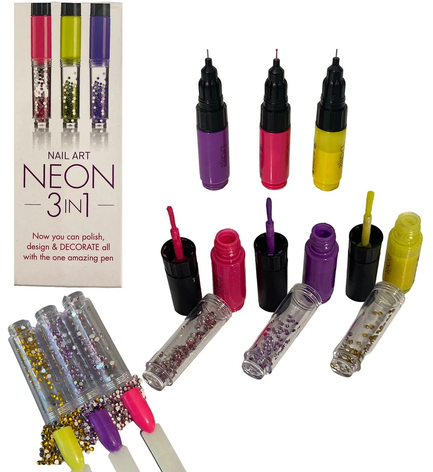 Nail Art Pens Set 12 pcs | Varnish Polish Decorate Design Nails Mega Kit - Image 3 of 4