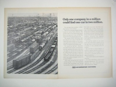 Only One Company Could Find One Car In Two Million GTE 2 Page Print Ad 1970s