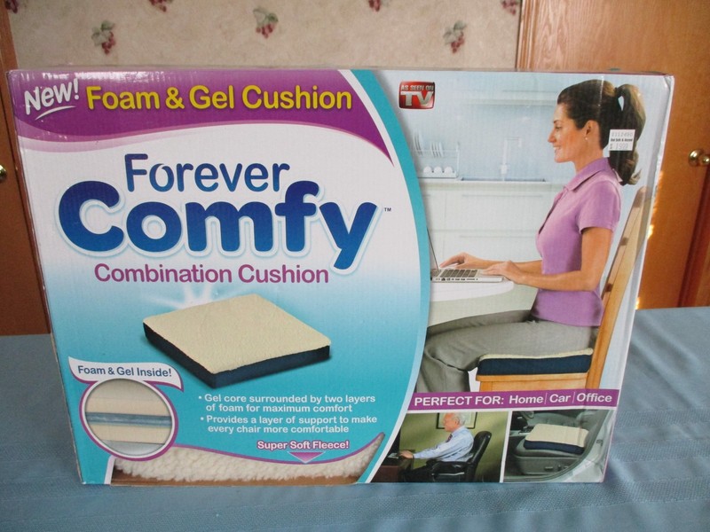 Forever Comfy Foam & Gel Combination Cushion Portable New Open Box (476)
