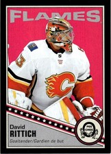 2019-20 O-Pee-Chee Retro Black Border David Rittich 069/100 Calgary Flames #307