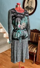 Vintage 70s It  s a Lehigh Skirt/Top Abstract Garden Dot Set S/M