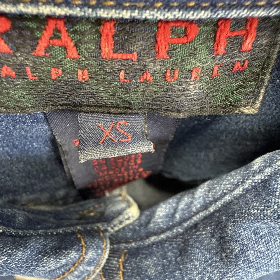 Vtg Ralph Lauren Western Snap Shirt XS Puff Long Sleeve Denim Southwestern Studs - Image 4 of 4