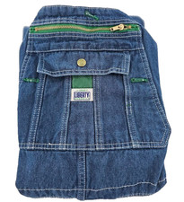 Liberty Denim Bib Overalls Men's 42x30 Blue with Pockets 100 cotton