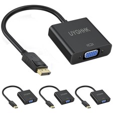 4 PCs DisplayPort to VGA Adapters Gold-Plated DP to VGA Converter Male Female