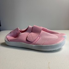 Kids Pink Slip On Mesh Sneakers Hook and Loop Shoes Size 32