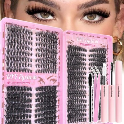 Lash Clusters Kit, Natural 560 Pcs 1 count (Pack of 1), Dense