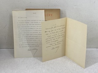 Paul VALÉRY : La Muse française. 1930. Avec DEUX LETTRES SIGNÉES DE PAUL VALÉRY.