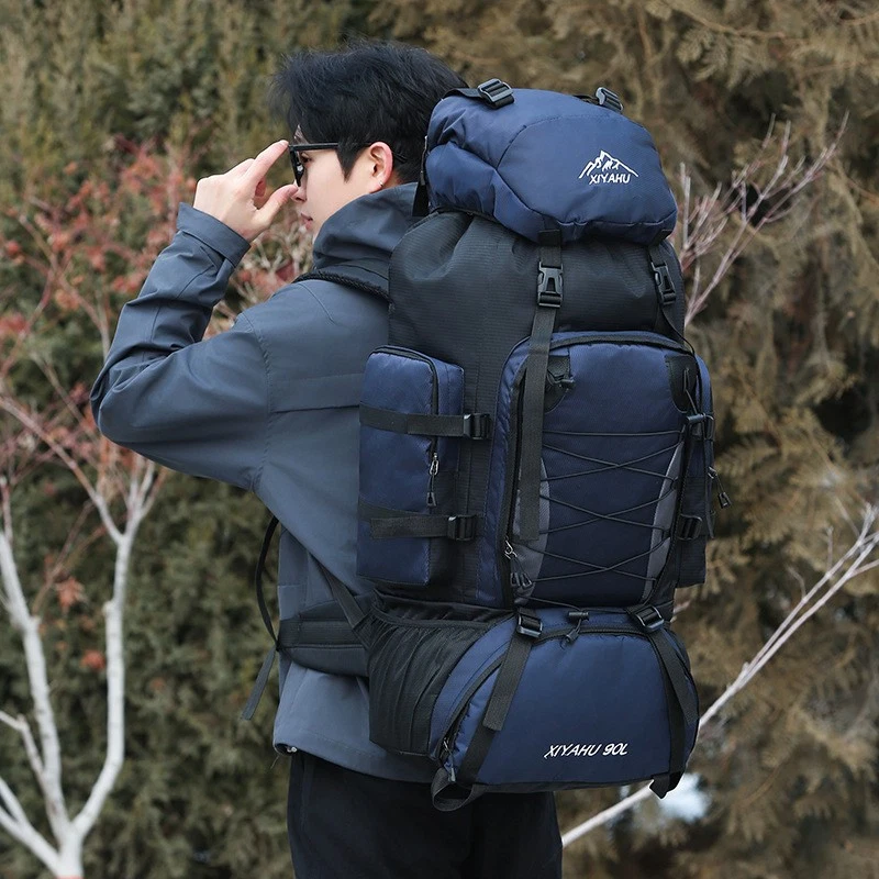 90L large capacity hiking bag, lightweight and waterproof backpack