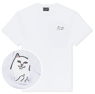 Ripndip Lord Nermal Short Sleeve Pocket Tee White Size M T Shirt NWOT