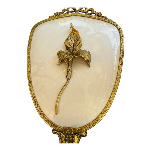 Globe Ormolu Hand-Schminktischspiegel und Bürste 24K vergoldet Hollywood Regency - Bild 7 von 8