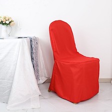 50 Red Polyester BANQUET CHAIR COVERS Wedding Party Reception Decorations