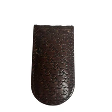 Vintage Fossil Men's BrownLeather Magnetic Pocket Folding Money Clip