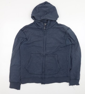 GAP Herren Jacke blau Baumwolle Full Zip Kapuze Größe M