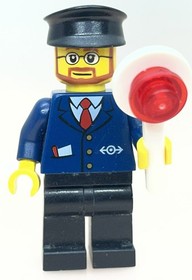 LEGO&reg; Train City Minifigure Railway Conductor Controller Set 7937 60026 - trn223