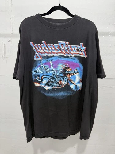 Judas Priest Shirt XL PAINKILLER World Tour Eur 1990s vintage concert t-shirt, vintage, size XL, single stitch, B+ condition