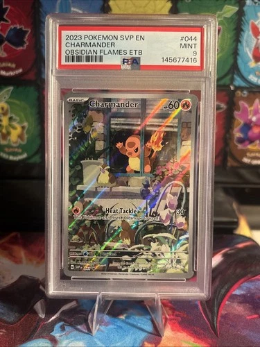 2023 POKEMON OBSIDIAN FLAMES ELITE TRAINER BOX PROMO #044 CHARMANDER PSA 9