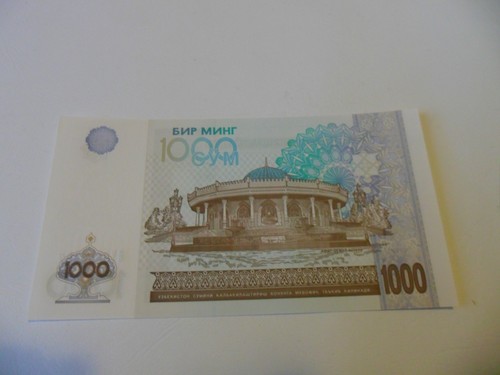 Billete Uzbekistán 1000 som 2001 P-82 ¡a elección nítida estado sin circular!¡! - Imagen 2 de 2