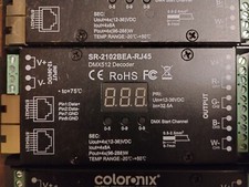 SIRS-E SR-2102BEA-RJ45 CV 4 Channel DMX Digital PWM LED Strip Decoder Open Box 