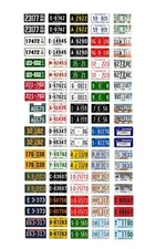1/43 scale model car assorted USA Georgia license plates state tags 1:43