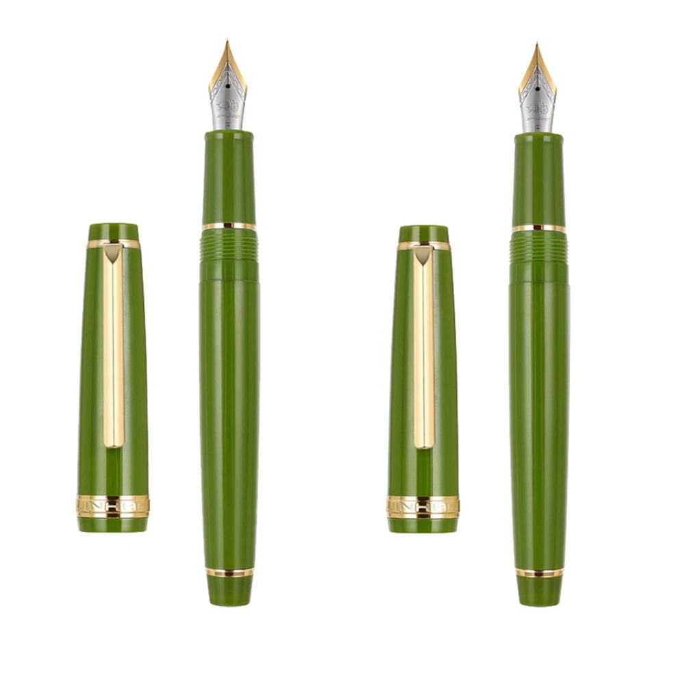 2PCS Jinhao 82 Acrylic Fountain Pen with Converter, EF F M Nib Writing Pen