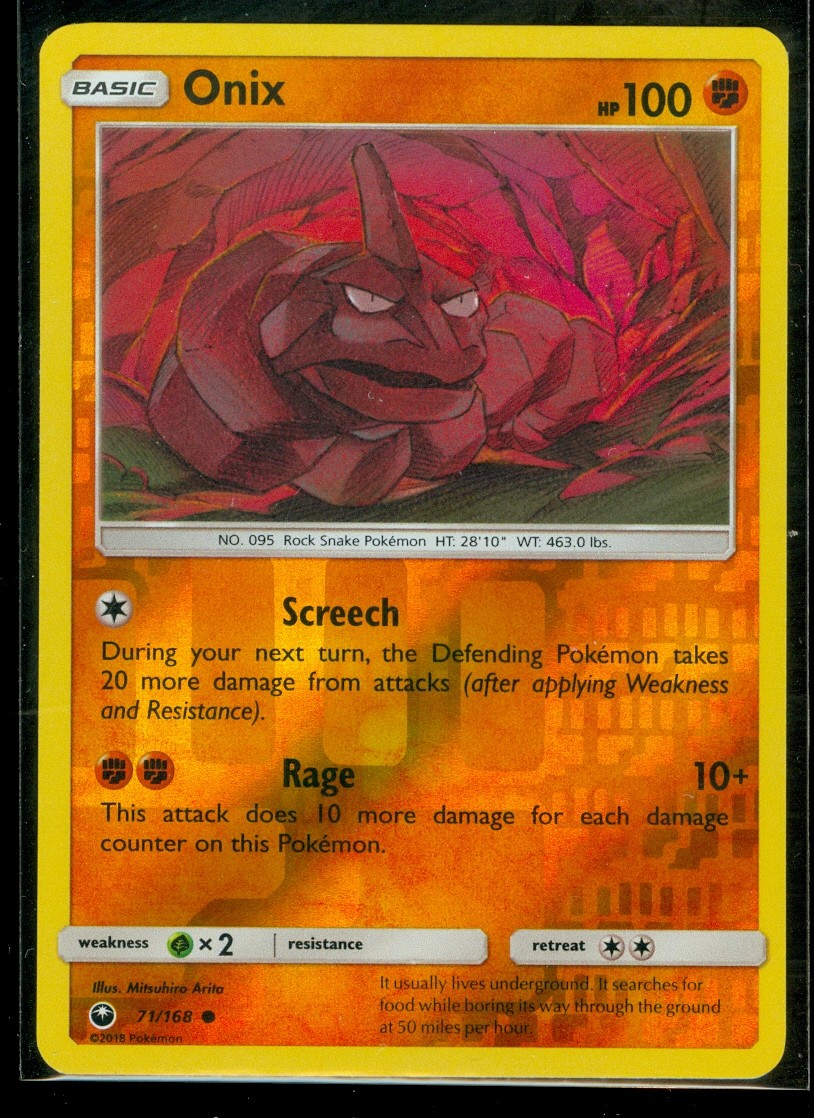Pokemon ONIX 71/168 - Celestial Storm - Rev Holo - MINT