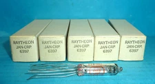 5 Raytheon JAN-CRP 6397 Subminiature Tubes NOS/NIB