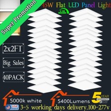 2x2 FT LED Flat Panel Troffer Light Lamp, 45W 24x24 Inch LED Drop Ceiling Lights