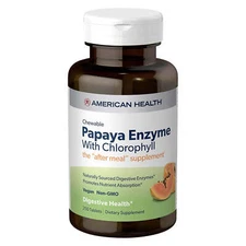 American Health Papaya Enzyme with Chlorophyll 250 Chew Tabs