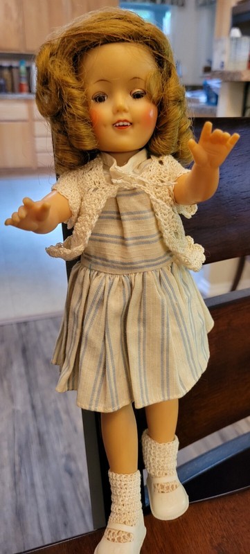 VINTAGE IDEAL ST-12 1950s SHIRLEY TEMPLE 12" DOLL w/complete outfit 