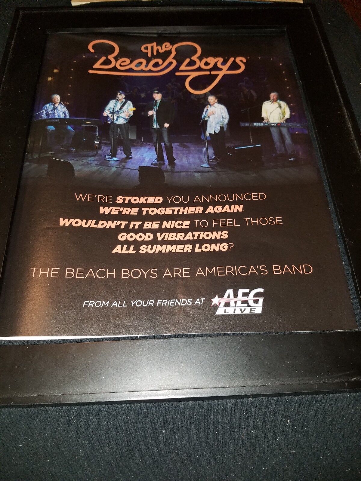Beach Boys Rare Original AEG Live America's Band Promo Poster Ad