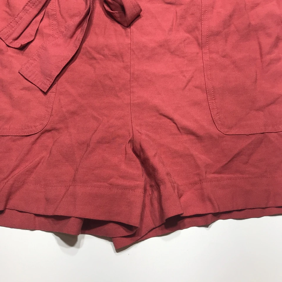 Pantalones Cortos A New Day Para Mujer XL Rojo Canela Naranja Cinturón Sarga Pull On Midi Informal Foto 4 de 4