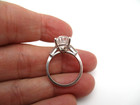 14K White Gold White Sapphire Engagement Solitaire Ring Size 6.25[R316] — photo 5
