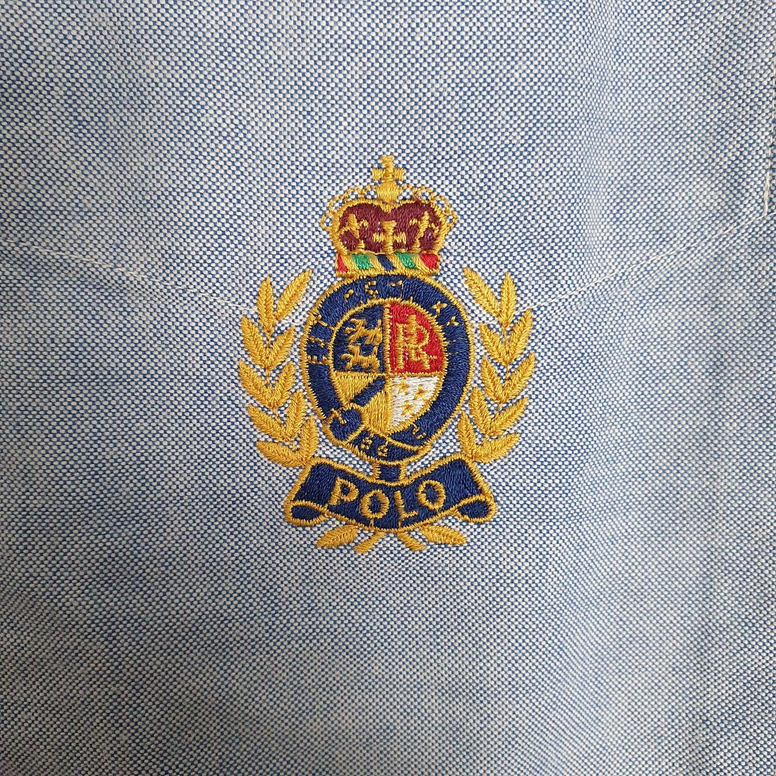 RALPH LAUREN Blue Shirt Polo Long Sleeve Casual Mens M image 4