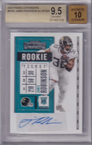 James Robinson 2020 Contenders Variation Rookie Ticket /250 Rc Auto Bgs 9.5/10