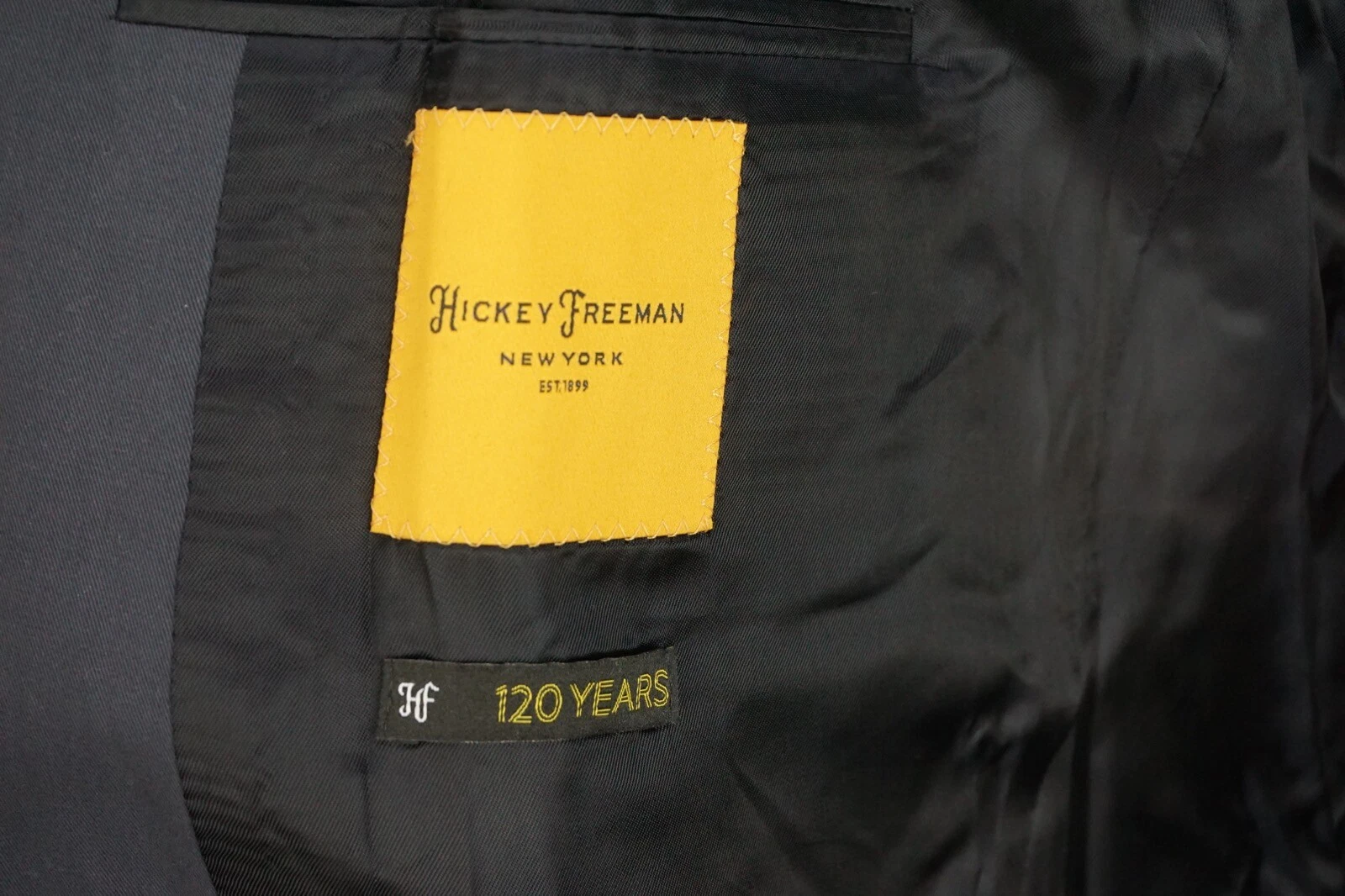Hickey Freeman Blackman 120 Years Navy Blue Cashmere Blend Coat Sz 44R NWT - product detail image 7