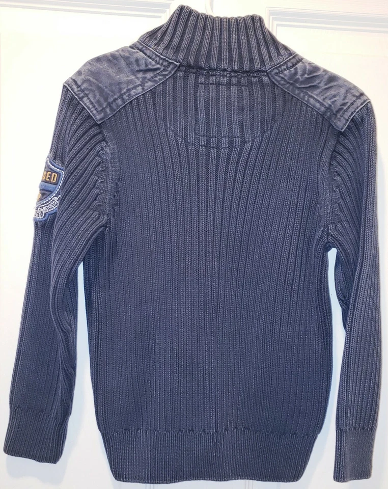 L.O.G.G. Suéter UNISEX Niño Niña Azul Marino Cremallera Talla 4-6  Foto 3 de 4