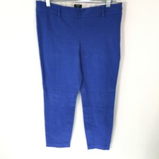 Vintage J Crew Womens City Fit Mid Rise Stretch Casual Blue Dress Pants Size 8