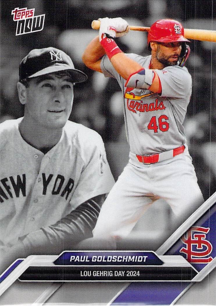 2024 Topps Now Lou Gehrig Day Series LGD-22 Paul Goldschmidt-Free Shipping!