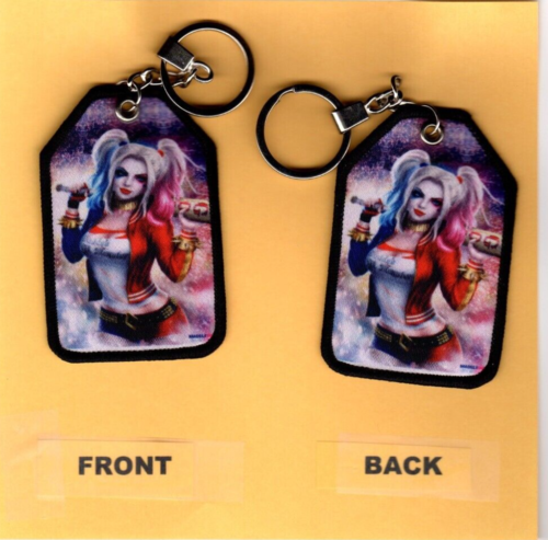 HARLEY QUINN   SUBLIMATION   Key Chain APPROX SIZE 3.5X2.25" - Picture 1 of 1