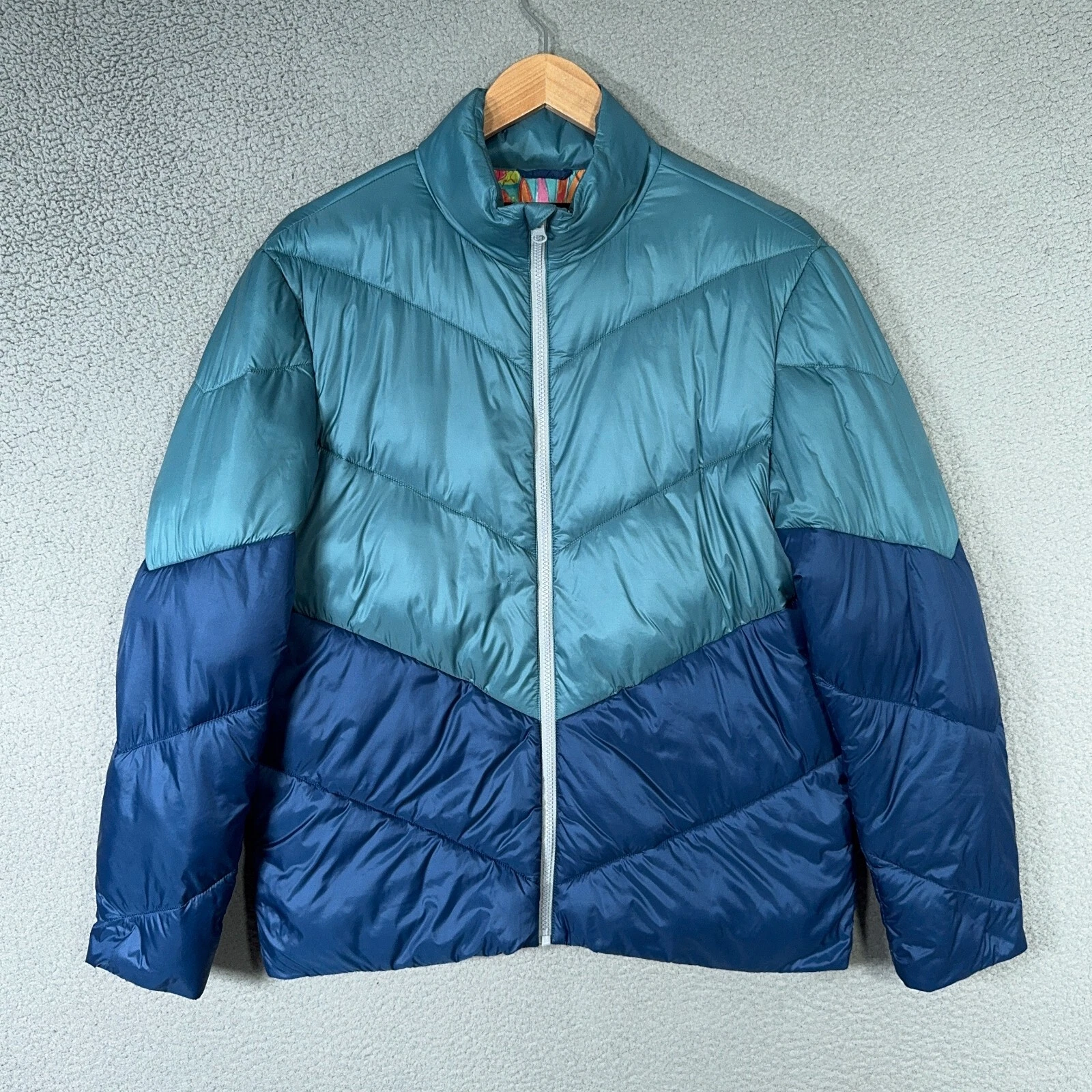 Chubbies Puffer Jacket Mens Small Colorblock Wanders Club Full Zip Quilted Coat