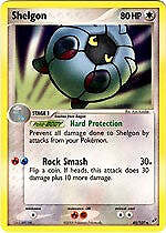 Pokemon EX Deoxys  45/107 Uncommon Card - Shelgon