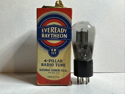 Vintage Eveready Raytheon ER-227 Electron Electronic Tube